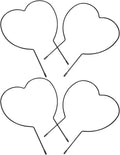 Kisangel 4pcs Iron Heart-Shaped Climbing Plant Trellis for Garden and Indoor Use 4mm Metal Vine Support Frame Stem Flower Holder for Potted Plants and Outdoor Vines