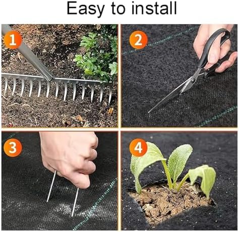 Premium Weed Control Fabric - Durable Water Permeable Garden Barrier Mat Effective Weed Prevention Membrane (1.22x31m/4x100ft) for Landscaping &amp Gardening