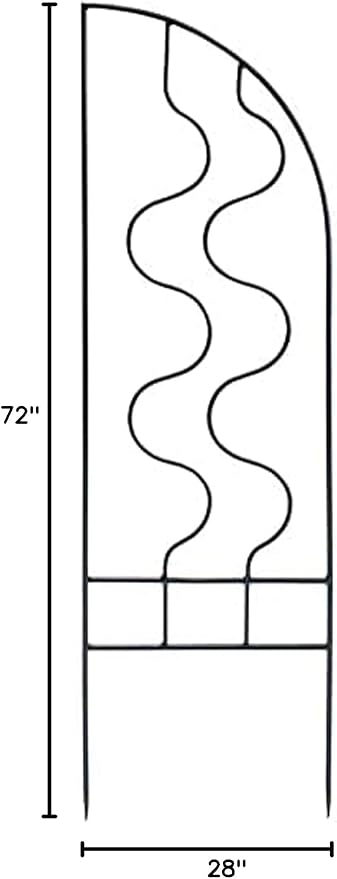 FT-42S Primrose Side Panels Support Wrought Iron Garden Trellis for Climbing Plants