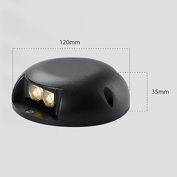 LED Landscape Lights - Outdoor Buried Lights Warm White AC 220V Ground Spotlight IP67 Waterproof Walkway Light Stair Step Light No Need to Drill Holes Wall Light Easy Installation