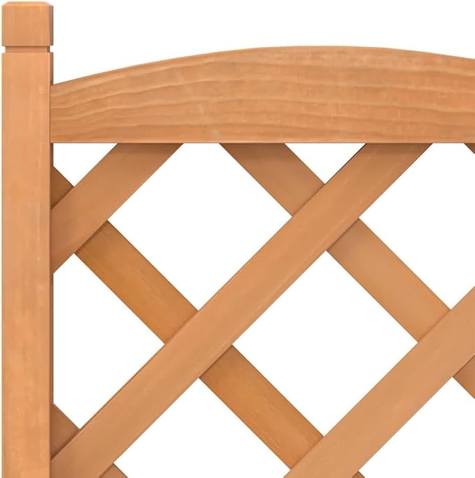 Wood Planter Box with Trellis and Wheel Outdoor Raised Garden Bed for Climbing Plants Free-Standing Trellis Planter Box 21.7x11.6x46.3 Brown Solid Wood Fir