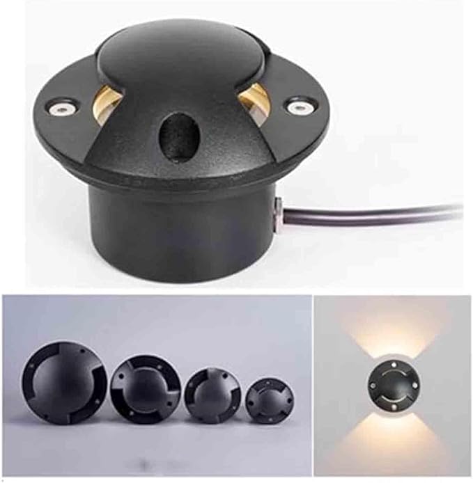 Underground Light LED Beam Spotlight In Ground Lights Sides Illuminated Outdoor Underground Light IP65 Waterproof Buried Lights for Trees Walkway Landscape Lighting(Yellow6W-24V)