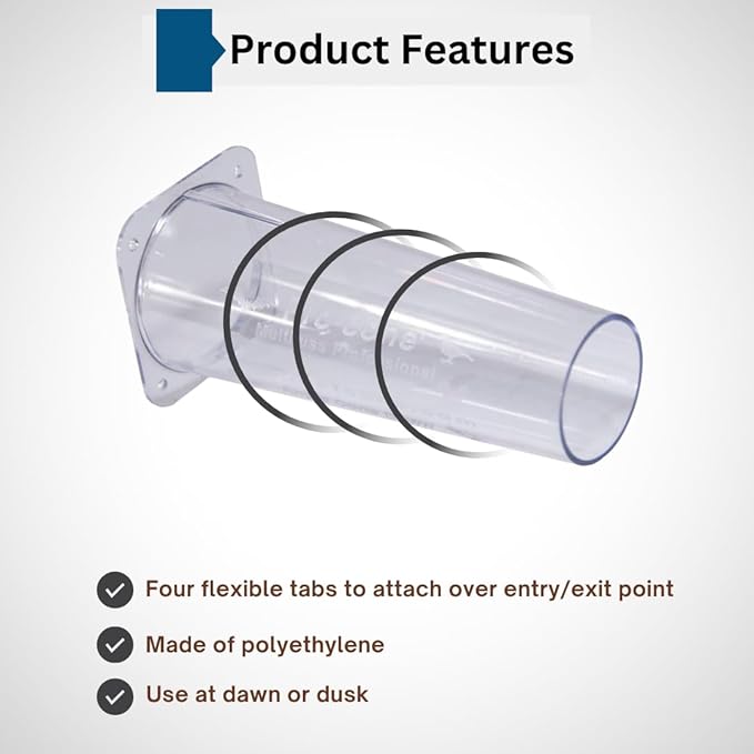 WCS Pro-Cone One-Way Bat Excluder - Clear Polycarbonate Wildlife Exclusion Device for Bats Flying Squirrels &amp Birds - Reusable Humane Exit Cone for Attics Soffits &amp Eaves (Not for Gray Squi
