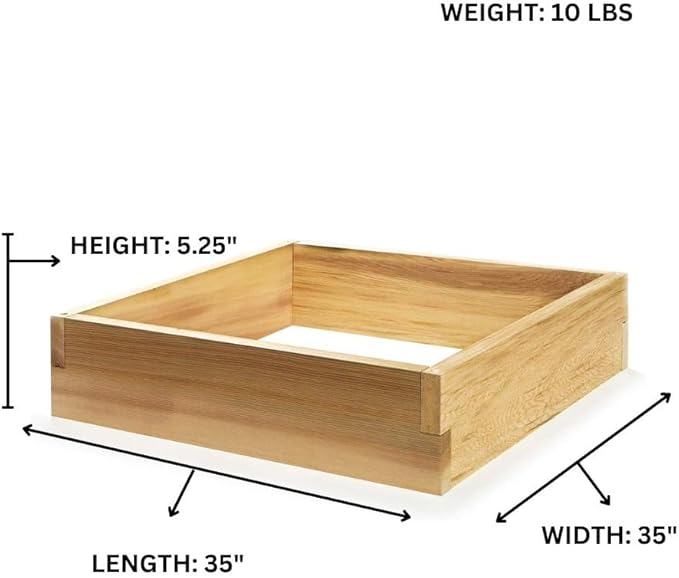 All Things Cedar RG36 3-ft x 3-ft Cedar Raised Garden Box | Expandable Plant Bed Stackable Wooden Planter - Easy Assembly Western Red Cedar Build Outdoor Gardening Solution
