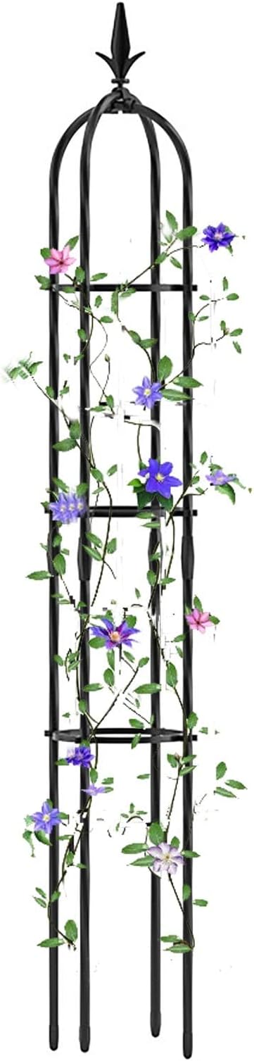 RADAAB Tower Obelisk Garden Trellis - Perfect for Climbing Plants Vines and FlowersPerfect for Indoor and Outdoor - 47637175 Inch Tall (Size : 13.8 Dia. x 67 H)