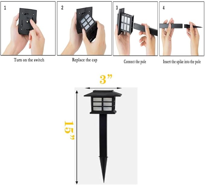 Solar Landscape Spotlights Garden Outdoor Motion Sensor Sensor Waterproof Pathway Light Wall Lamp Patio Lawn Walkway Decor (2PCS Warm)