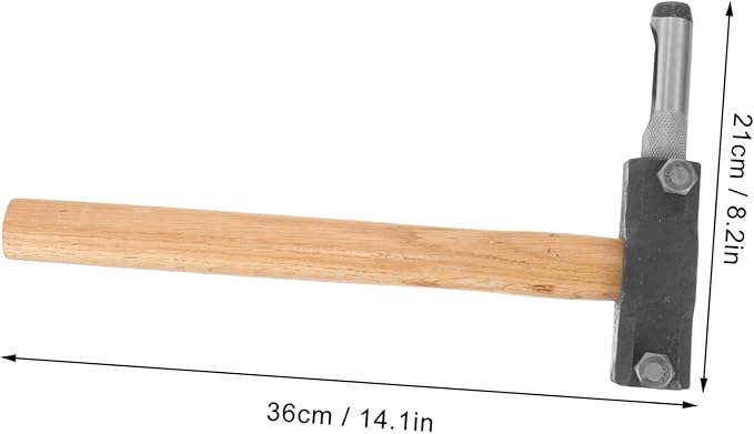 Double Head Mushroom Hammer Log Inoculation Tool Spawn Mushroom Planting Puncher Garden Tool Set Made of Wood and Iron Sturdy