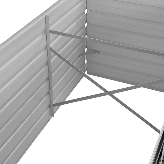 Garden Raised Bed Anthracite 94.5x31.5x17.7 Galvanized Steel