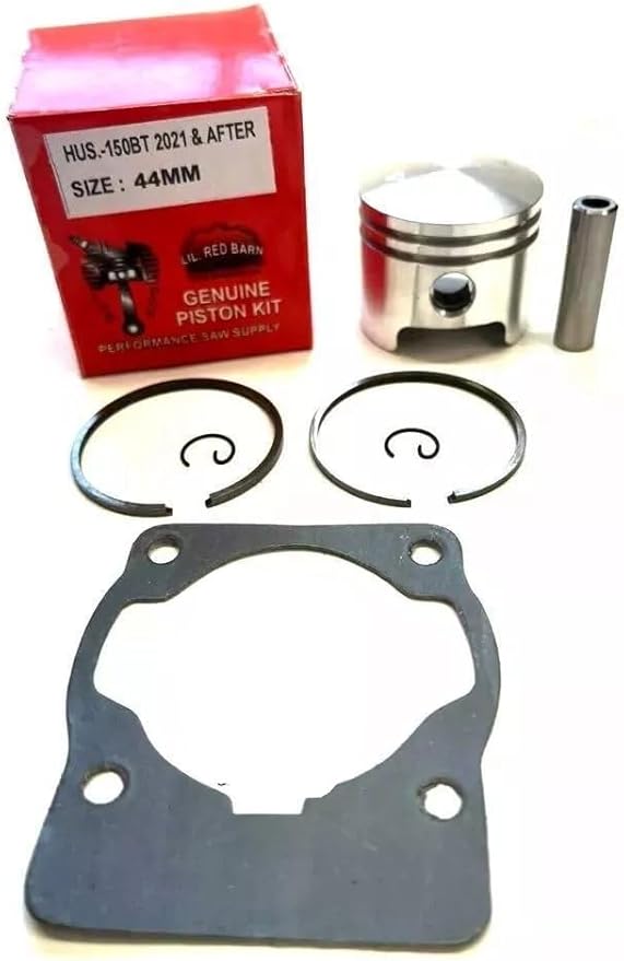 Piston Kit &amp Cylinder Gasket Set Fits Husqvarna 150BT 350BT Leaf Blower 44mm Fits 2021 and Newer Only! silver 00837