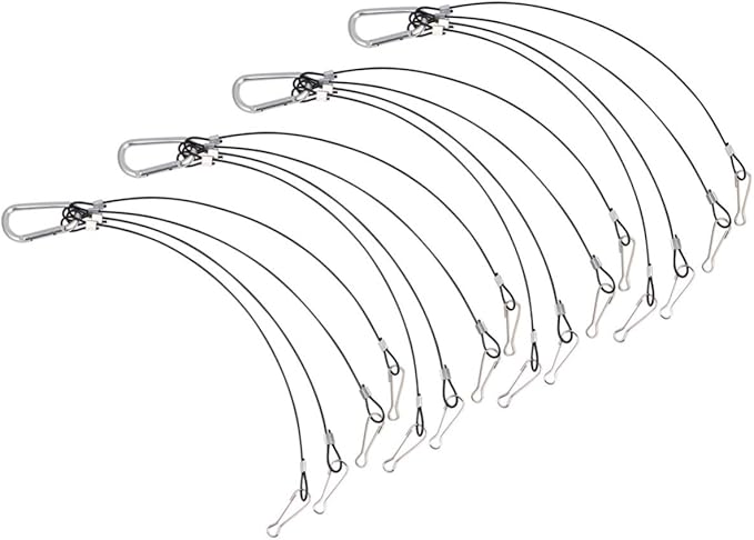 Grow Light Hanging Rope 4pcs Plant Hooks Hydroponics Hanging Kit Thick Wire Kit