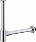 RANDOM Brass Round Bottle P-Trap 1 1/4Raise and Lengthen Adjustable Basin Sink Waste Drain Trap KitChrome.RD-83888C-L
