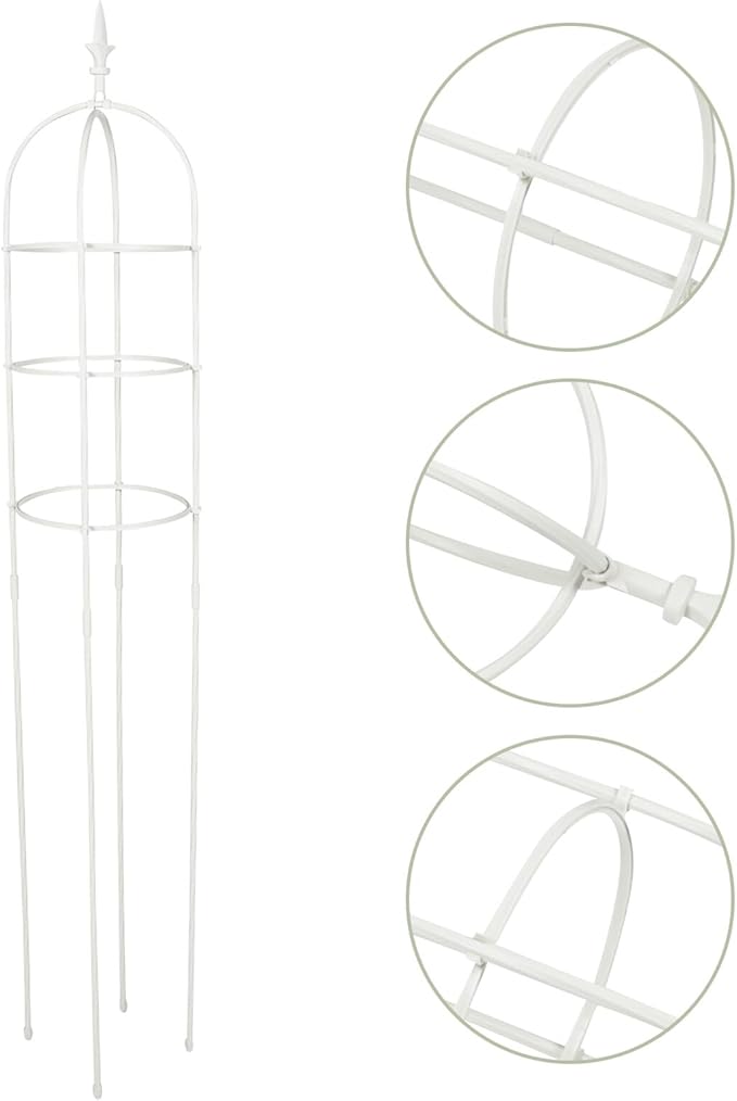 Outdoor Metal Garden Trellis Climbing Plants Support Rack 31cm Diameter X 1.6m Height Plant Stake for Patio Balcony Roses Vines Vegetable Climbing Frame