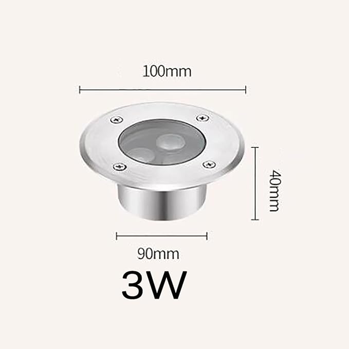 4PCS IP68 Waterproof LED Buried Lights - Ultra-Thin Outdoor Fountain Landscape Spotlights Submersible Pond Lights (RGB AC 24V-3W)