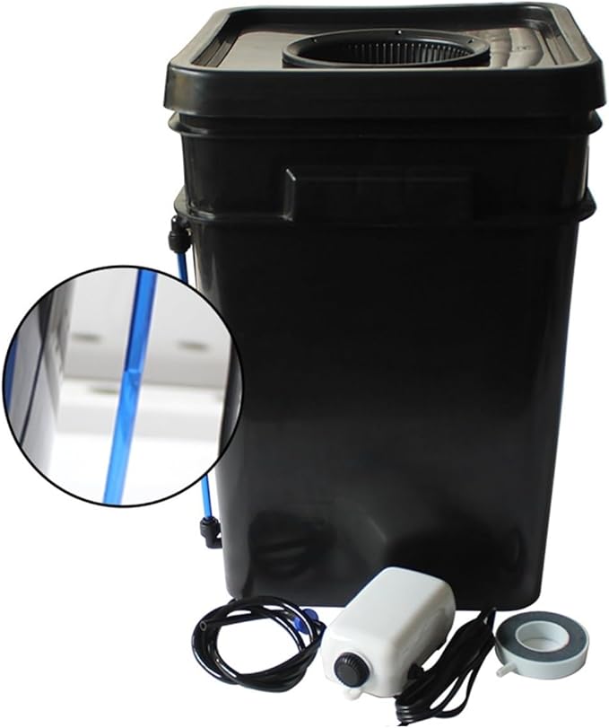 Hydroponic Equipment 15L 20L Full Complete Square Pot DWC Hydroponics System Cloner Bucket Indoor Garden Soilless Cultivation and Seedling Products Indoor Garden(15L)