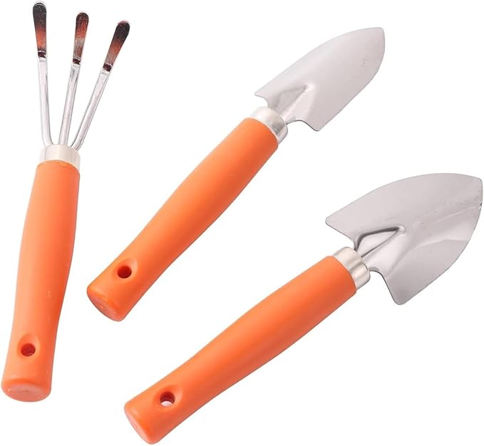 Garden Tools Gardening Tools Garden Tool Set -3 Piece Aluminum Gardening Hand Tools - Including Garden Trowel - Hand Shovel - Tilling Hand Rake Gardening Too
