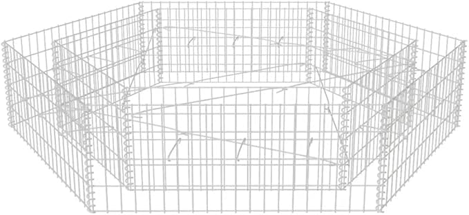 Hexagonal Gabion Raised BedGabion Raised Bed Outdoor Garden Gabion Stone Basket Planter Raised Vegetable BedSteel Garden Decoration 78.7x68.1x15.7