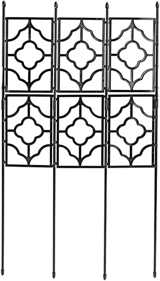 Outdoor Garden Trellis Plastic Coated Galvanized Fence Panel Durable Flowers Stands Support for Climbing Rose Vegetable Flower120cm
