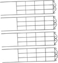 4pcs Garden Plant Climbing Frame Trellis Support 50x15cm Black Metal for Indoor Outdoor Potted Vines and Flower Climbing