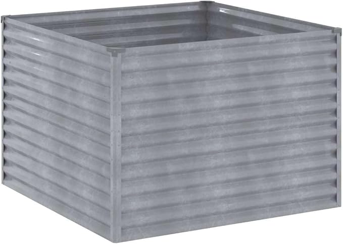 Corten Steel Raised Garden Bed 39.4 x 39.4 x 27.2 in Weathering Metal Planter Box for Outdoor Vegetables &amp Flowers Large Square Plant Pot for Patio Balcony Backyard