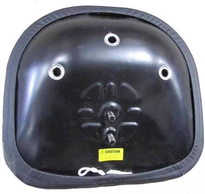RATION for Universal Padded Pan Seat Made of Steel &amp Black Vinyl Leatherette 2 Bolt 3 Hole