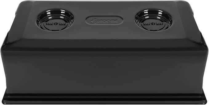 SUNPACK Sundome Plastic Multi-Vented Blackout Humidity Dome Black 7 - Ideal for Greenhouses or Indoor Gardening Able to Adjust Humidity with Vents