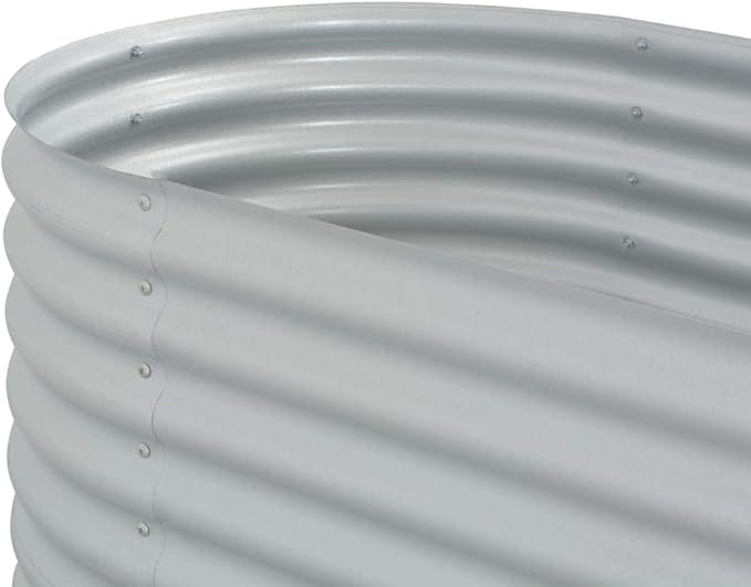 Garden Raised Bed 157.4x31.4x31.8 Galvanized Steel Silver