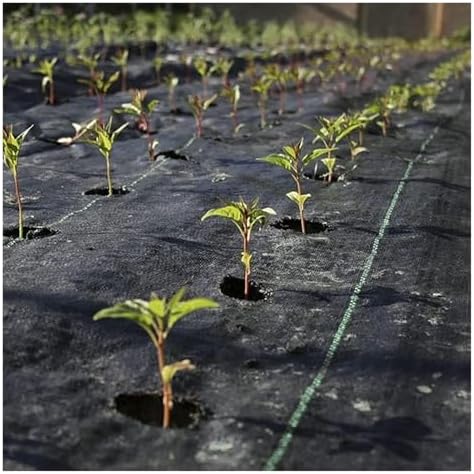 Premium Weed Control Membrane - Durable Garden Ground Cover Landscape Fabric Weed Barrier (0.9x50m/3x164ft) for Effective Weed Block and Soil Protection