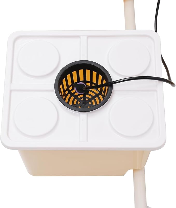 Hydroponics Growing System Kit 5 Box Deep Water Culture Hydroponic System Grow Kit w/Submerged Pump 11L Large Dutch Buckets w/Lids &amp 4 Drippers for Indoor &amp Outdoor Water Culture