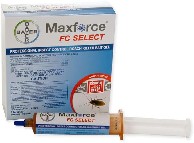 Bayer - Maxforce FC Select Roach Gel Pack of 4 Tubes x 30g