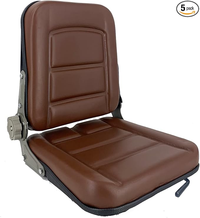Universal Lawn Mower Seat High Back Mower Seat Tractor Seat w/Adjustable Backrest Lawn Mower Seat Replacement Brown