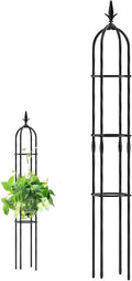 RADAAB Stylish Tower Obelisk Garden Trellis Garden Trellis for Climbing Plants Outdoor Metal Plant Support with PE Coated Perfect for Indoor and Outdoor Use (Size : 8.3 Dia. x 47 H)