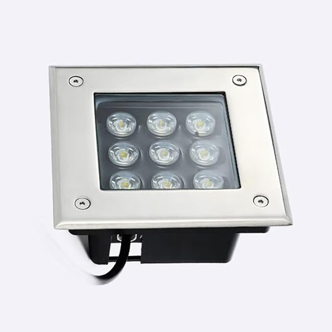 Underground Light LED - LED Beam Spotlight IP66 Waterproof Garden Landscape Light Outdoor Underground Lights Square Outdoor Park Landscape Embedded Lawn GrYellow 9W
