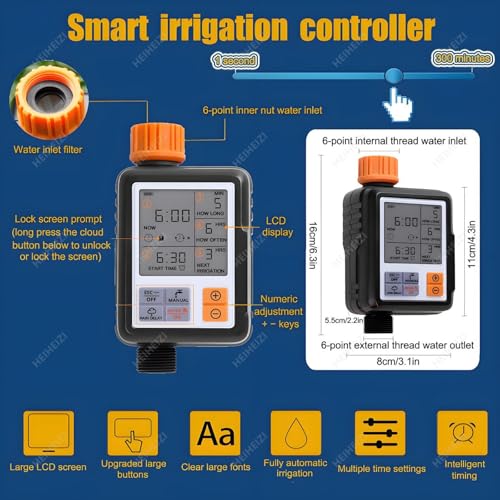 Automatic Drip Irrigation Kit - 20m/66ft Garden Watering System with 360° Adjustable Copper Nozzle - Efficient Irrigation Solution for Plants &amp Greenhouses