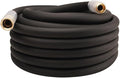 Heavy Duty Premium Garden Hose 50ft x 3/4 300PSI Working 1000PSI Burst Hybrid Rubber Water Hose with Transparent Swivel Handle - Hot/Cold Water - Five Layered Braiding with Brass fittings (Black)
