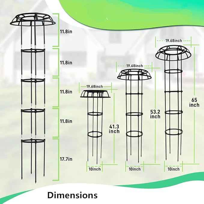 Garden Trellis 5 Floors-5.4FT Plastic Tomato Cage Tall Plant Support Climbing Vines Flowers Stands Cucumber Trellis Plant cage
