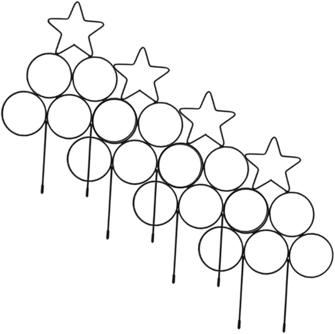 Happyyami 8 Pcs Iron Garden Trellis As i Am Indoor Plant Trellis Climbing Trellis Plant Star Trellis Garden Trellis for Climbing Plants Indoor Cucumber Trellis Indoor Trellis Metal Planter