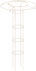 Tower Obelisk Garden Trellis Tall Metal Support Garden Frame Trellis for Indoor/Outdoor Climbing Vines and Flowers(White210cm)