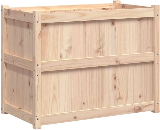 Wooden Raised Garden Bed Garden Planter Box Outdoor Wood Raised Garden Bed for Planting Plants Vegetables 35.4x19.7x27.6 Solid Wood Pine-243