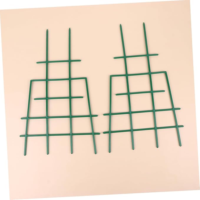 15pcs Garden Trellis for Climbing Plants Plastic Support Cage for Vertical Growth Easy to Assemble Plant Rack for Flowers and Vegetables Heavy-Duty Design Green Coating