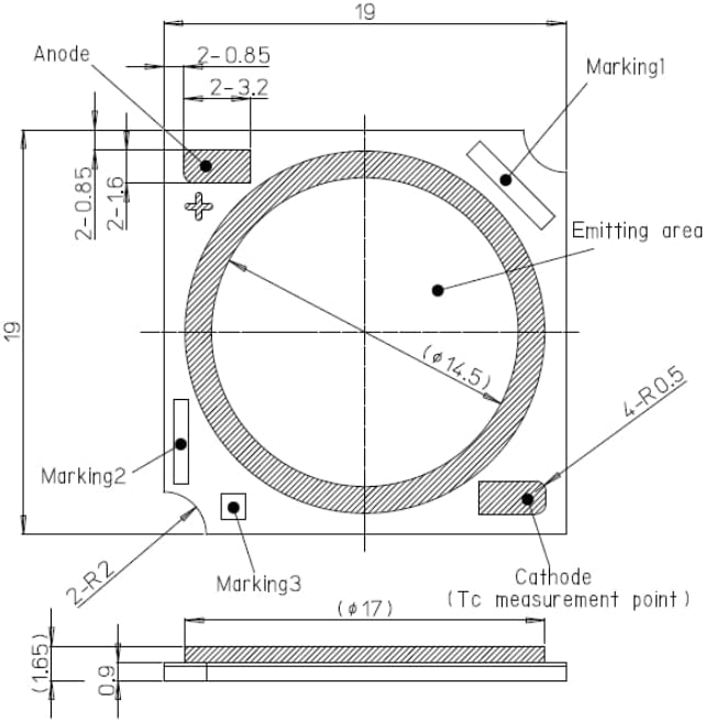 5X Pack CLU039-1210C8-403M2R1 4000K 80CRI COB LED Chip Module 155.7W max. High Current 1200-3500mA 19x19mm. Projector Spotlight Horticultural Grow Light. Replacement for Cree CXB1830  CXB1820