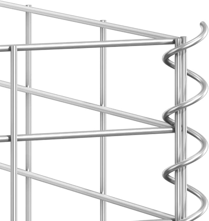 SKM Gabion Raised Beds 3 pcs 11.8x11.8x39.4 Iron-12491026