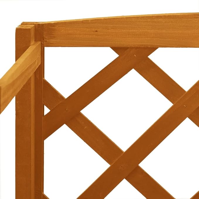 vidaXL Plant Rack 3-Tier Plant Stand with Trellis Plant Shelves for Indoor and Outdoor Flower Pot Stand for Patio Balcony Porch Solid Wood