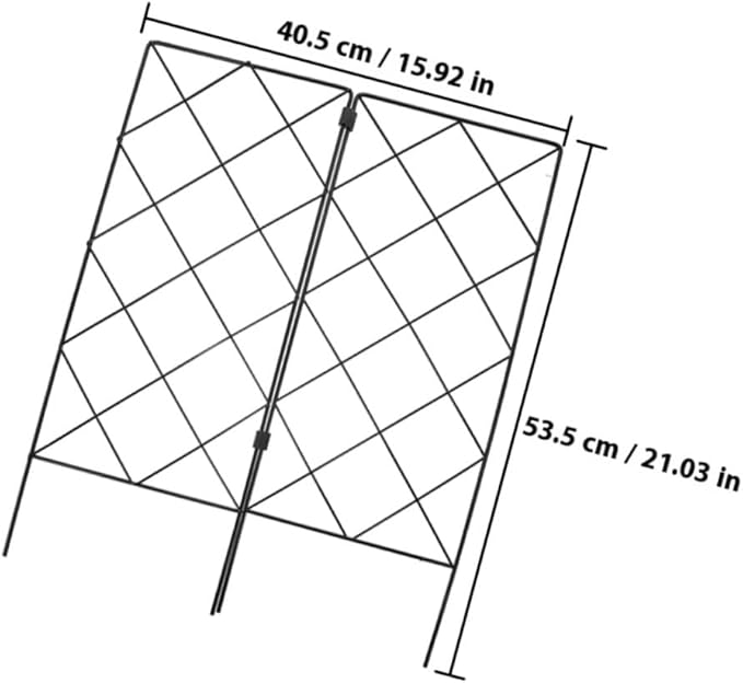 BESTonZON 2Pcs Garden Trellis for Climbing Plants Outdoor and Indoor Foldable Green Plant Support Frame 20X53Cm Vine Shaping Stand for Patio and Garden Use