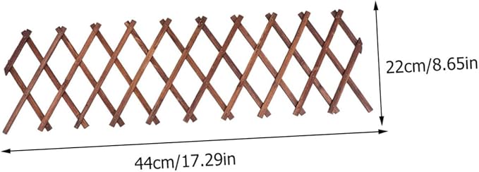 Expandable Wooden Garden Trellis Thick Carbonized Wood Climbing Plant Support Wall-Mounted Fence Panel for Outdoor Garden Decoration and Plant Climbing