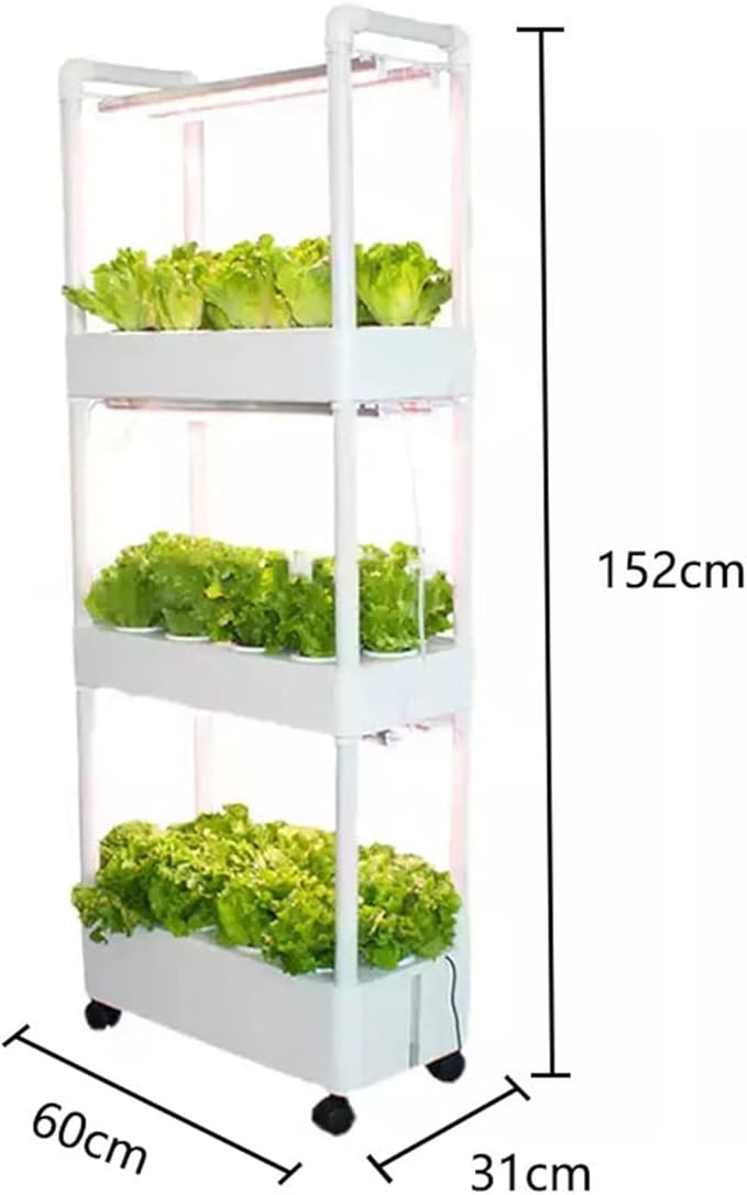 Hydroponic Equipment Hydroponics Growing System Indoor Smart Herb Vertical Garden Kit Automatic LED Grow Lights Planter 3 Layers 42 Plants Indoor Garden