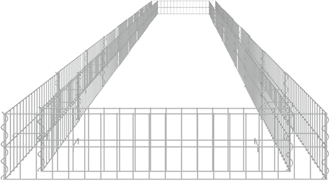 Gabion Raised Bed Galvanized Steel 393.7x39.4x7.9 jWeight-59 lbs