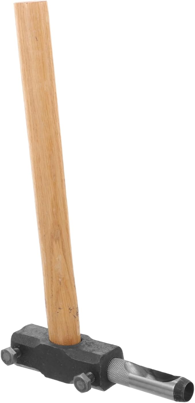 Double Head Mushroom Hammer Log Inoculation Tool Spawn Mushroom Planting Puncher Garden Tool Set Made of Wood and Iron Sturdy