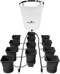 AutoPot 12 Pot XL System with 6.6 Gallon Pots and 60 Gallon PRO FlexiTank - Self-Watering Gravity-Fed Hydroponic Indoor System Black
