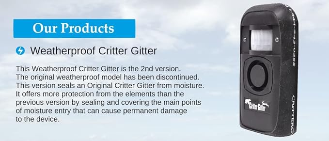 Amtek Critter Gitter Bundle with KDC Critter Gitter Weatherproof2 weatherproofing Band Battery and immobilizing Strap