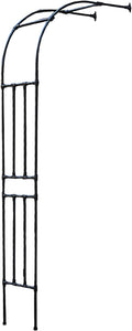 Garden Arch Arbor Trellis for Climbing Plants Outdoor Half Sided Arch Against The Wall Garden Arch Trellis Garden Trellises for Patio Lawn Backyard Black 1.96/2.95/3.93/4.92/5.9/7.21/7.87ft(180CM(